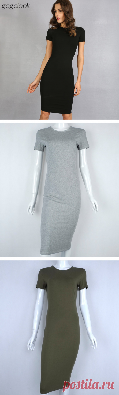 Gagalook 2016 Марка Лето Dress Женщины Черный Сексуальный Bodycon Офис Midi Бальные Платья Vestidos Robe Femme Ete D0746 купить на AliExpress