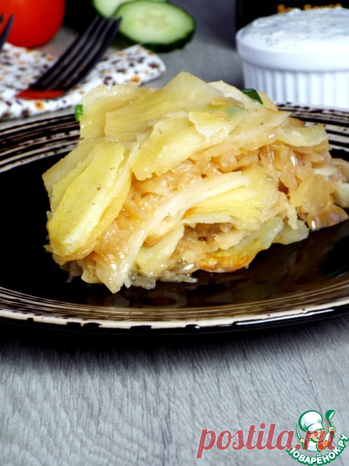 Картофельно-луковый пирог - кулинарный рецепт