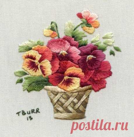 Вышивка гладью. Идеи для вдохновения.