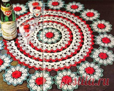 Un centro de mesa al crochet muy vistoso | Crochet y Dos agujas