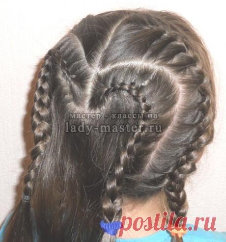 Прическа сердце для девочки, мастер -класс с фото, пошагово