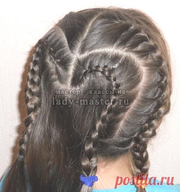 Прическа сердце для девочки, мастер -класс с фото, пошагово