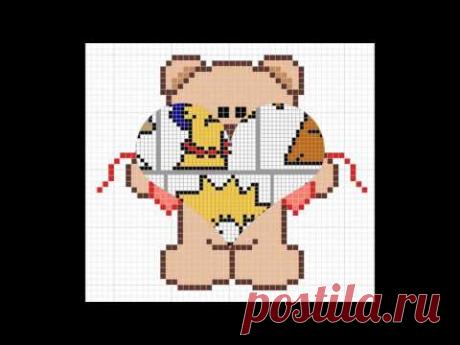 Схемы рисунков по клеточкам.№2