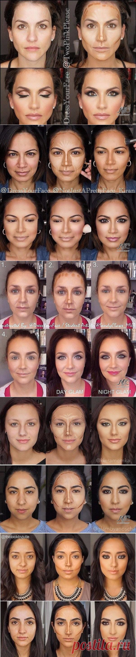 Учимся правильно контурировать лицо.