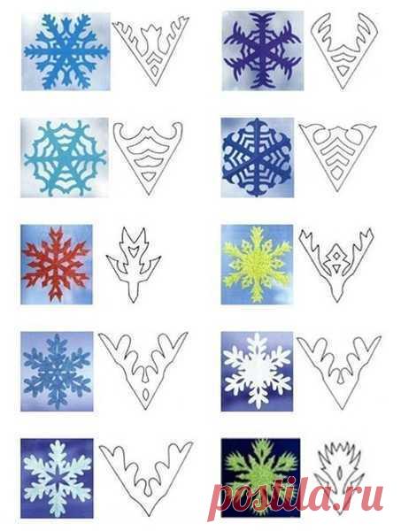Снежинки из бумаги шаблоны для вырезания - 50 штук! — Поделки с детьми
