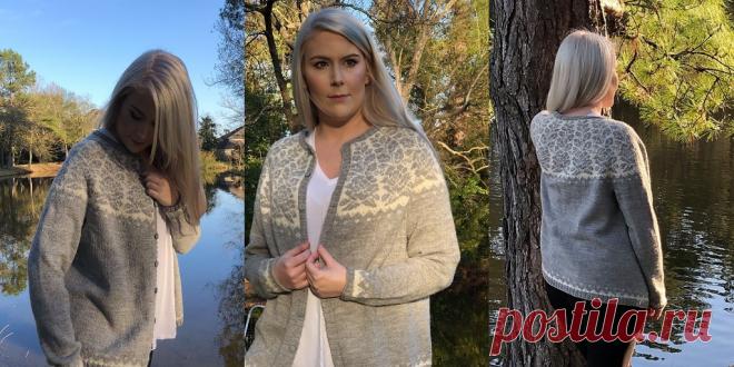 Вязаный спицами кардиган Klatrerosa - Вяжи.ру