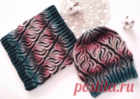 Вяжем шапку бриошь спицами | Вязание и рукоделие | Дзен
