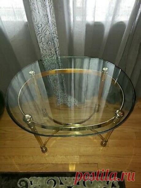 Hollywood Regency Lucite and Brass Finish with Glass Top Coffee Table 9664 | eBay Hollywood Regency Lucite and Brass Finish with Glass Top Coffee Table 9664 | Antiques, Furniture, Tables | eBay!