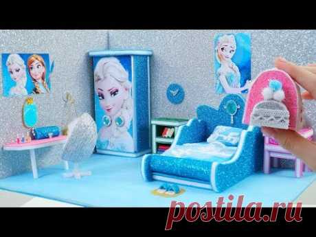 DIY Miniature Dollhouse Room ~ DIY Miniature Frozen Bedroom ~ Frozen Elsa Room Decor, Backpack