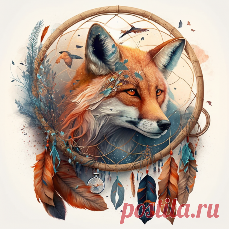 Ловец снов с лисой для группы в вк @mydreamhunters