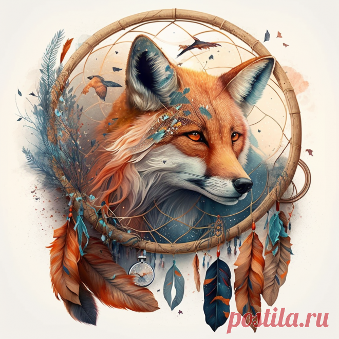 Ловец снов с лисой для группы в вк @mydreamhunters