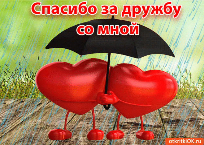 Спасибо за дружбу со мной! - Бесплатные Открытки на otkritkiok.ru
