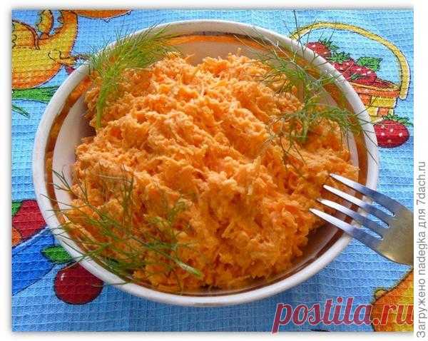 Салат из моркови с чесноком