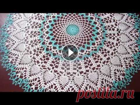 БОЛЬШАЯ САЛФЕТКА КРЮЧКОМ "ВДОХНОВЕНИЕ" (ряды 1-20) Красивая круглая ажурная салфетка, довольно большая (или маленькая скатерть )). Диаметр - 70 см. Нитки - флокс (25/155), расход - почти 4 моточка Крюч...