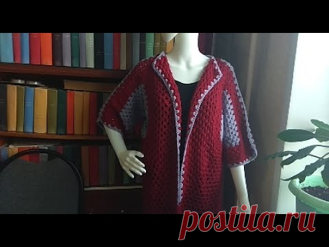 Как связать капюшон для кардигана из 2 шестиугольников