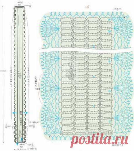 Вязаный шарф крючком