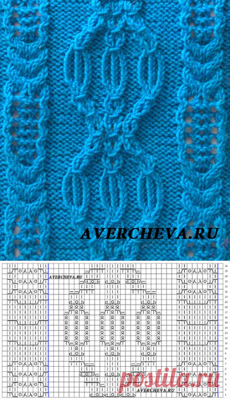 Узор 795 | каталог вязаных спицами узоров
