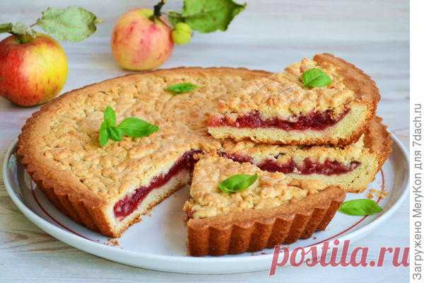 Насыпной пирог с джемом. Рецепт с пошаговыми фото