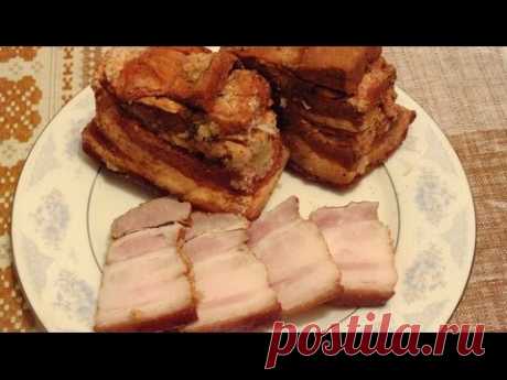 Посол сала в луковой шелухе и с жидким дымом быстро, просто и вкусно подкопченное сало