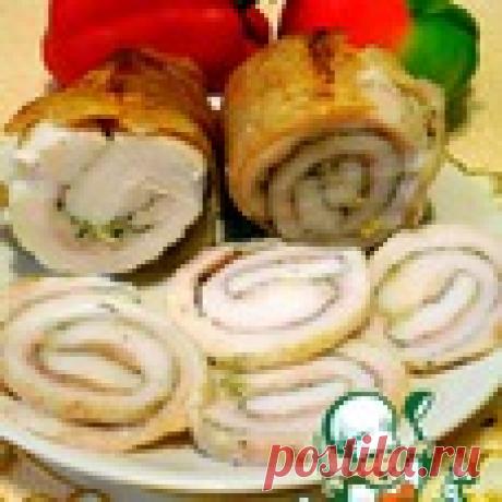 Рулет из сала Кулинарный рецепт