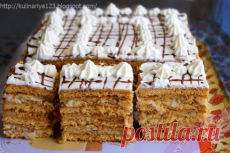 Торт «Арлекин»- вкуснейший союз «Медовика» и «Наполеона»!