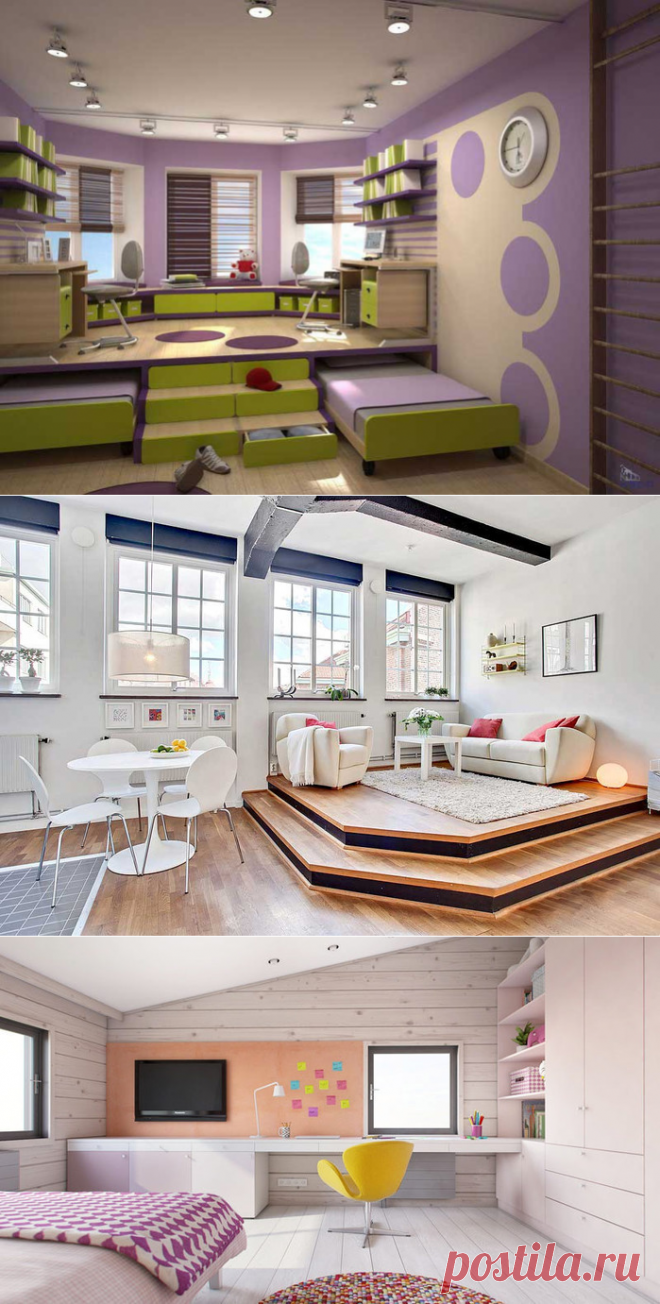 Подиум в квартире: интересные идеи . Для небольшой по площади квартиры может стать интересной идеей создание подиума.

Ведь подиум – не просто красивое дизайнерское решение, но и весьма функциональное.

Представляет он собой небольшое возвышение, еоторое можно разместить и в спальне, и в детской, и в гостиной.