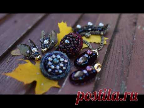 Серьги с вышивкой своими руками #вышивка #серьги
