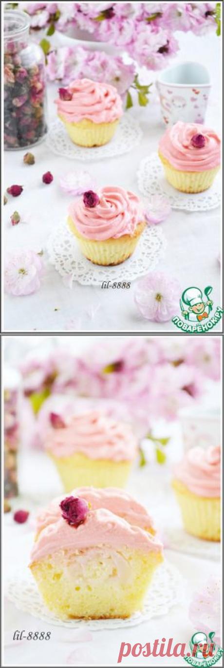 Капкейки с личи и розовой водой - кулинарный рецепт