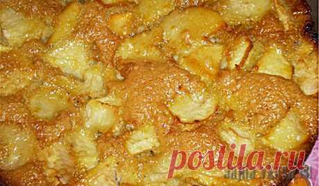 Пирог из венских рогулек с яблоками