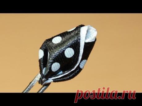 ▶ Базовые лепестки Канзаши #29 "Бутон" / Kanzashi - YouTube
