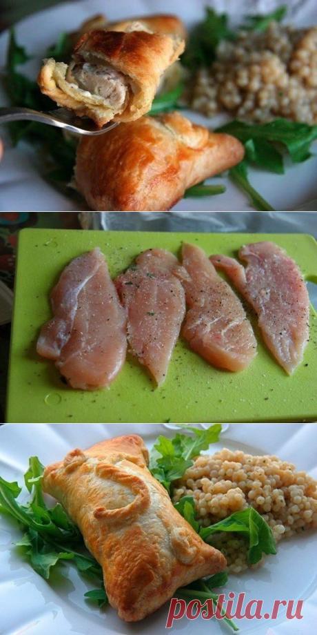 Пирожки с курицей и сливочным сыром