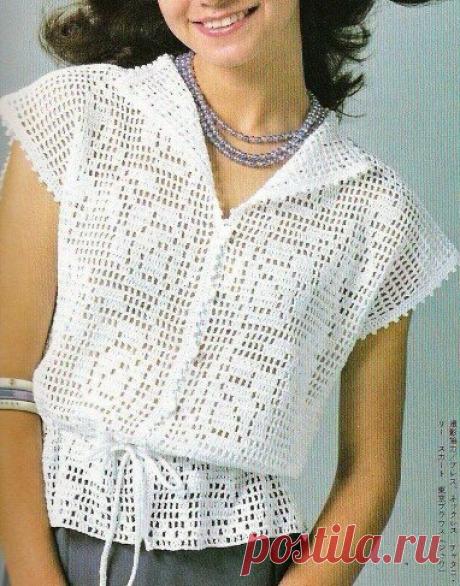 Красивые женственные кофточки крючком от японских дизайнеров, которые можно связать самостоятельно - и схемы! | Вязалки Веселого Хомяка | Дзен