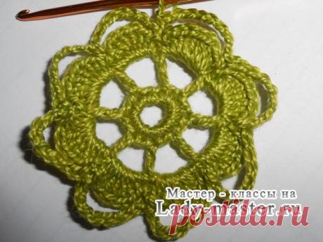 Вязаное ожерелье крючком из мотивов. Мастер-класс с пошаговыми фото