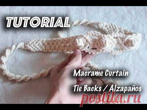 Tutorial Macrame Curtain Tie Backs / Alzapaños | DIY MACRAME | - YouTube