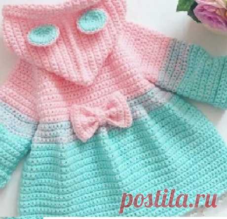 Tutorial on Crochet Hooded Jacket Girl - CRAFTS LOVED