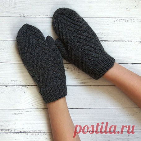 Вяжем уютные варежки спицами из категории Интересные идеи – Вязаные идеи, идеи для вязания