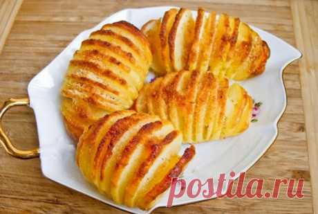 Картофельные веера с сыром... Они очень красиво будут смотреться на праздничном столе! 
Приготовьте на праздничный стол великолепный гарнир по этому рецепту – румяные, ароматные картофельные веера с сыром получаются очень аппетитными, а выглядят весьма презентабельно!
Картофель – самый …