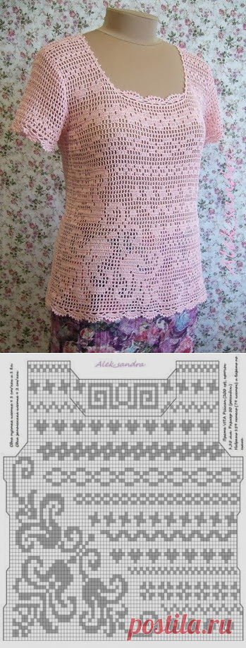 CARAMELO DE CROCHET: blusa en filet