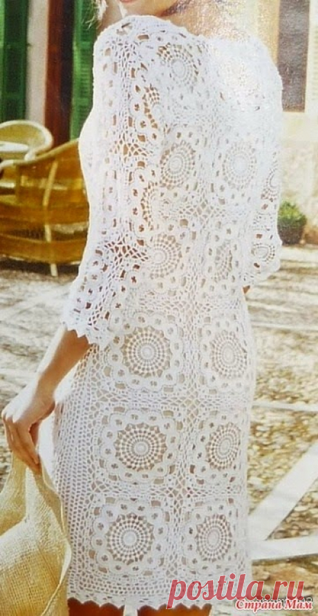 Artesanato com amor...by Lu Guimarães: Vestido em Crochê Motivos Circular!