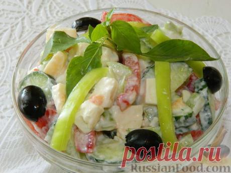 Рецепт: Салат с сыром "Радуга" на RussianFood.com