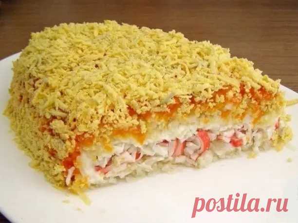 Крабовый слоеный салат - Dynastyofchefs.ru