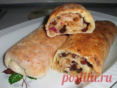 Штрудель с яблоками.