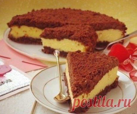 Творожный "торфяной" пирог,очень просто, а вкусно как...
