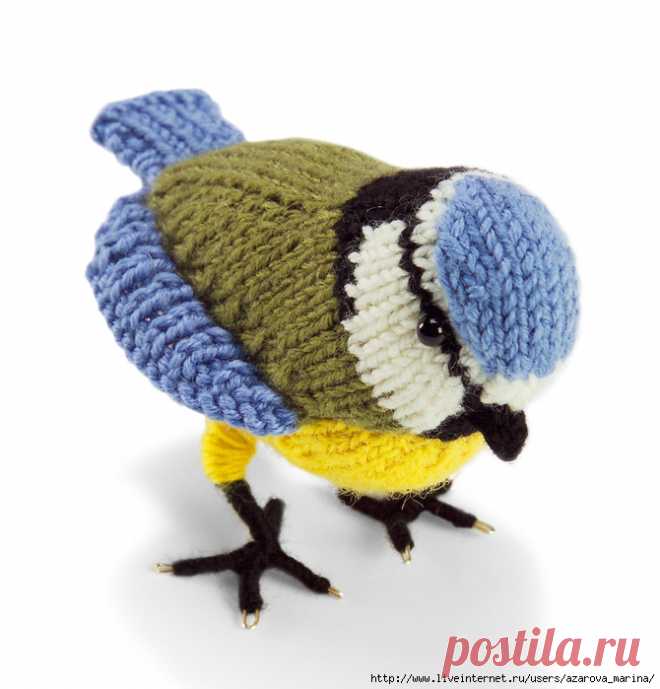 Вязаная птица лазоревка