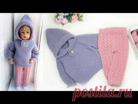 Детские штанишки лосины спицами с ростком и ластовицей подробный мастер класс