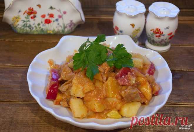 Гуляш из свинины с картофелем - пошаговый рецепт с фото на Повар.ру