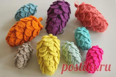 YARNFREAK: DIY: Crochet pine cones