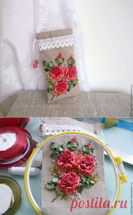 Создаем текстильный очечник с вышивкой - Ярмарка Мастеров - ручная работа, handmade