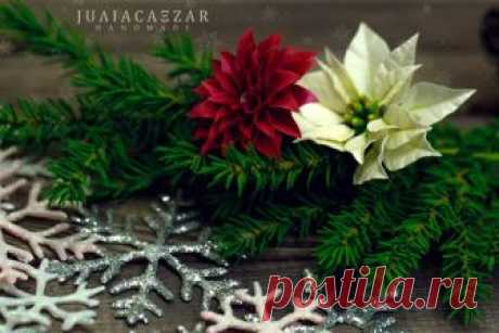 Еловые веточки и цветы из фоамирана
#handmade #фоамиран #juliacaezar