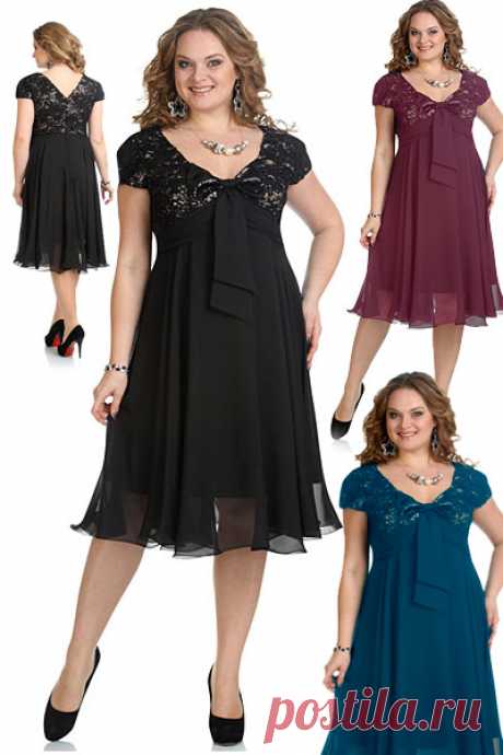 Нарядные платья для полных женщин белорусской компании Andrea Style. Осень-зима 2014-2015 (50 фото)